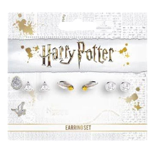 Set pendientes Deathly Hallows Golden Snitch Platform Harry Potter THE CARAT SHOP