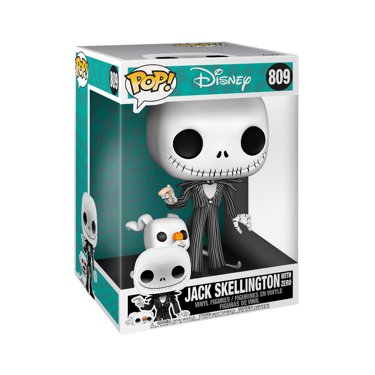 Figura POP Disney Pesadilla Antes de Navidad Jack with Zero 25cm FUNKO