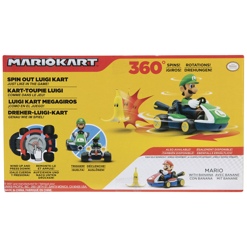 Figura Luigi Kart megagiros Mario Kart 6,5cm JAKKS PACIFIC