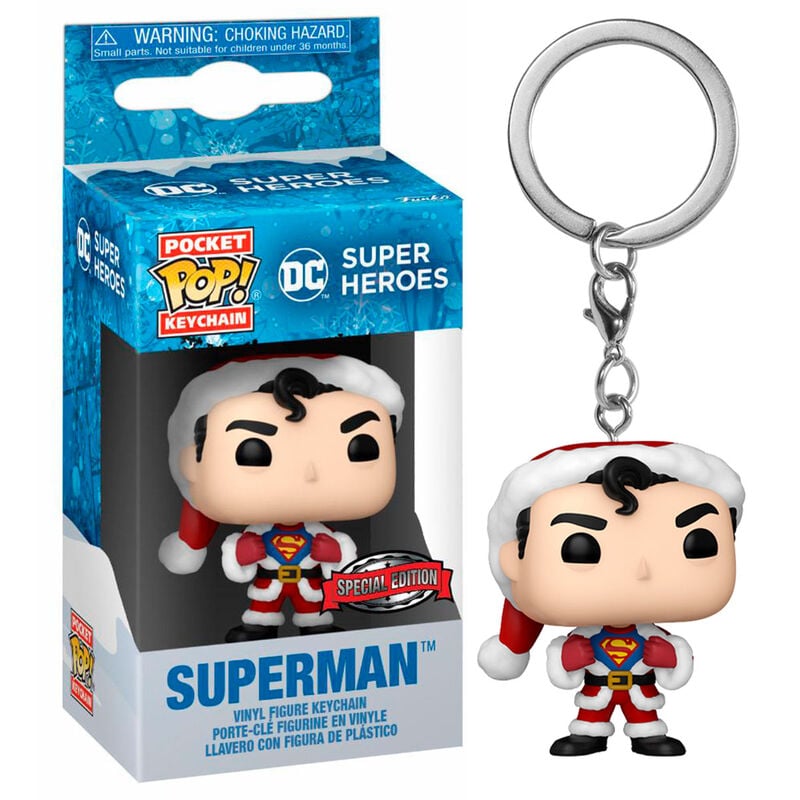 Llavero Pocket POP DC Comics Holiday Superman Exclusive FUNKO