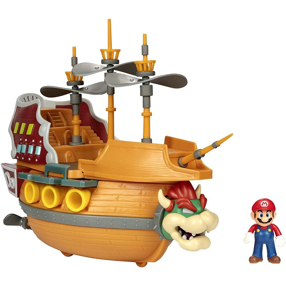 Playset Deluxe Aeronave Bowser Super Mario Nintendo JAKKS PACIFIC