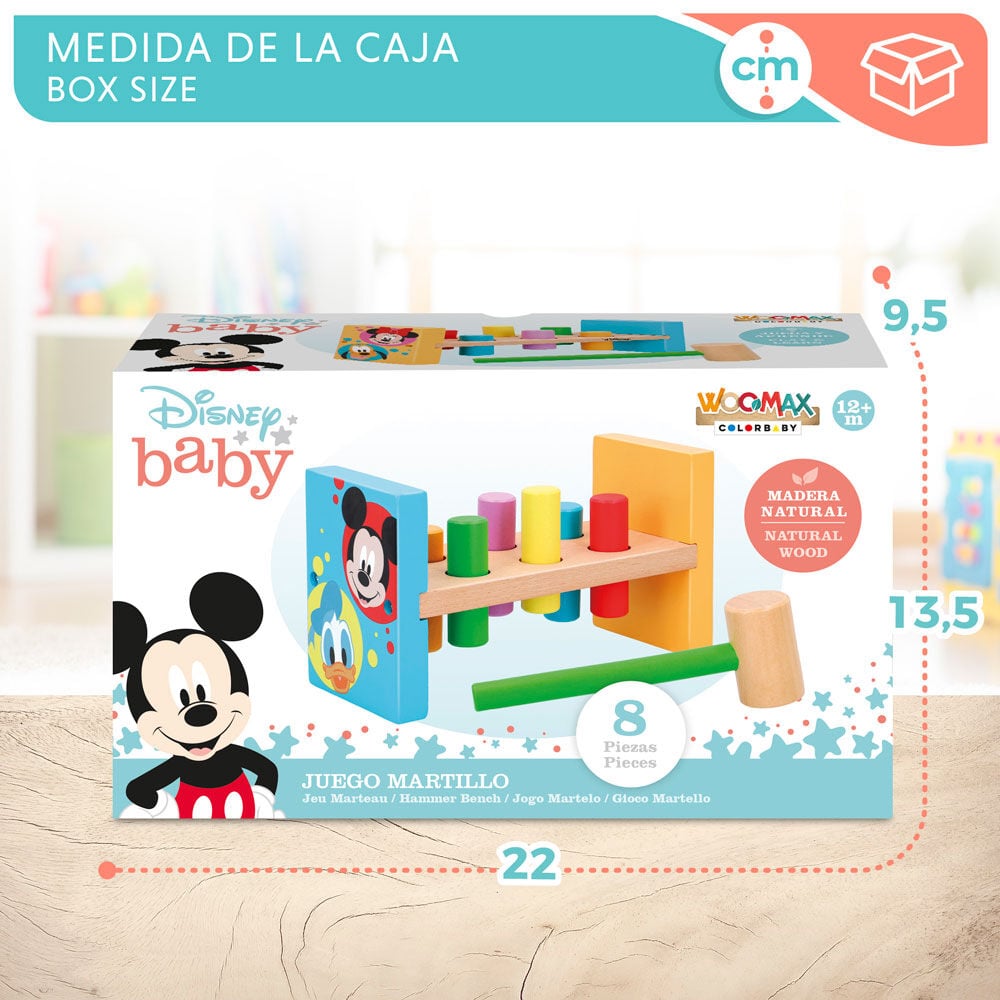 Juego Martillo Baby Disney madera WOOMAX