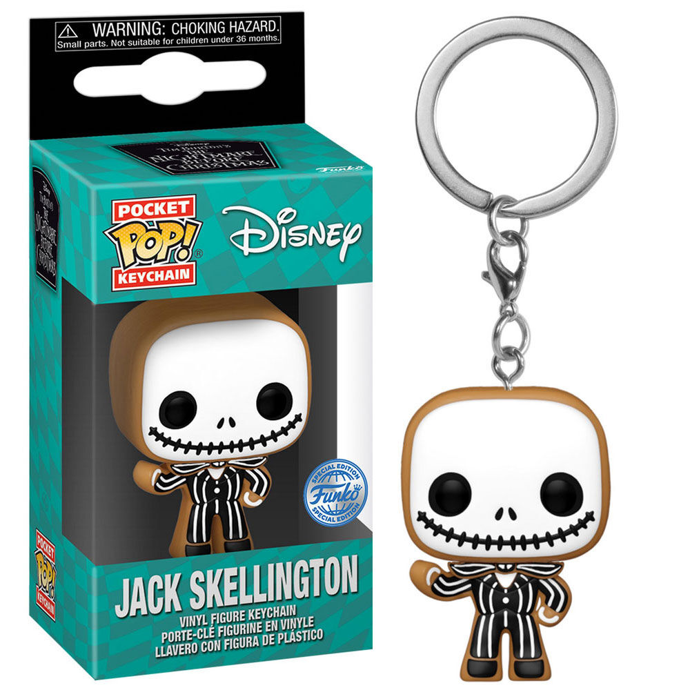 Llavero Pocket POP Disney Pesadilla Antes de Navidad Jack Skellington Gingerbread Exclusive FUNKO