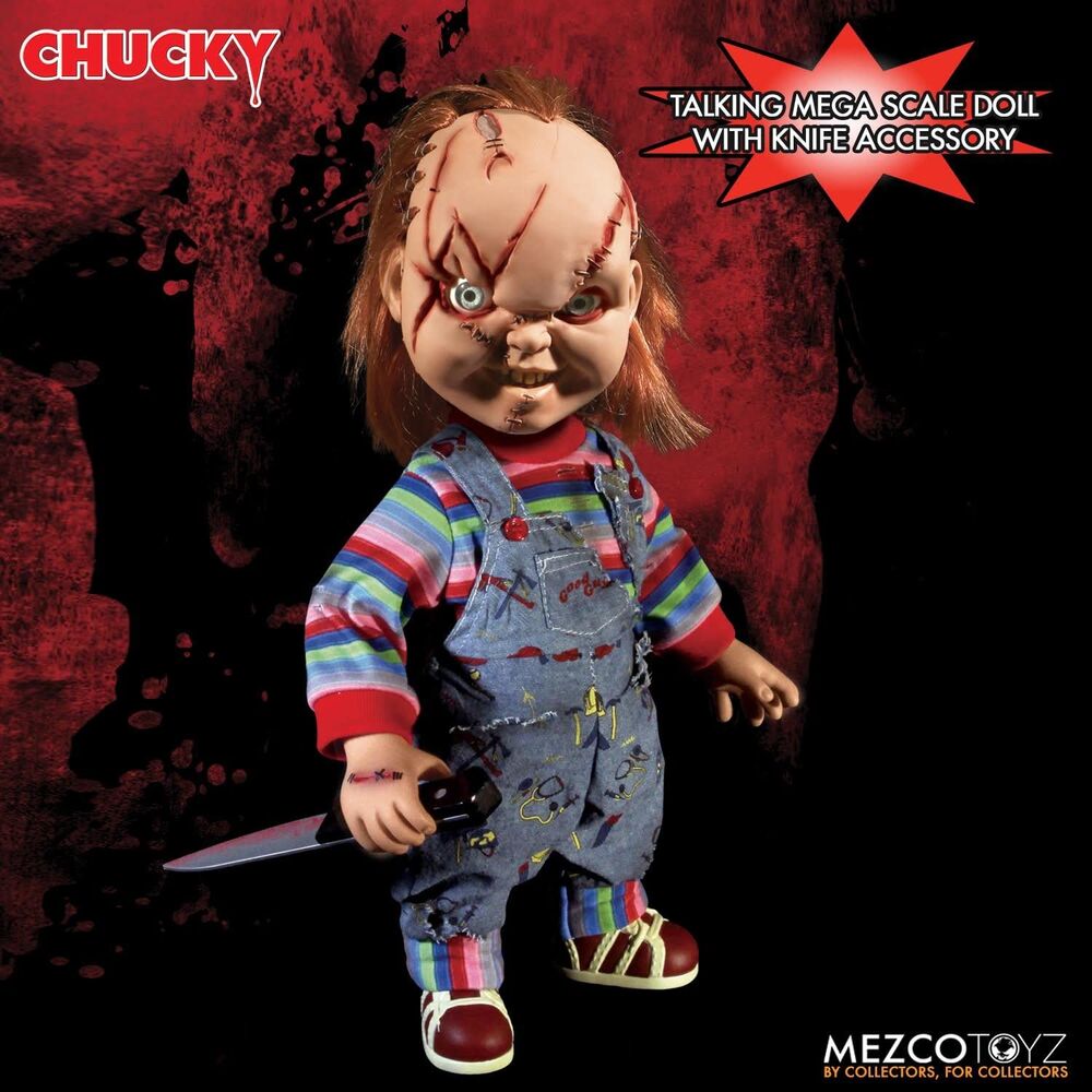 Figura Chucky El Muñeco Diabolico parlante 38cm MEZCO TOYZ