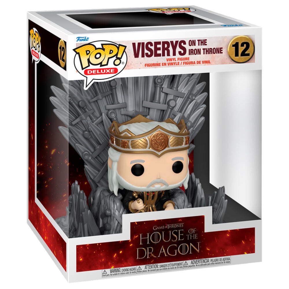 Figura POP Deluxe La Casa del Dragon Viserys on the Iron Throne FUNKO