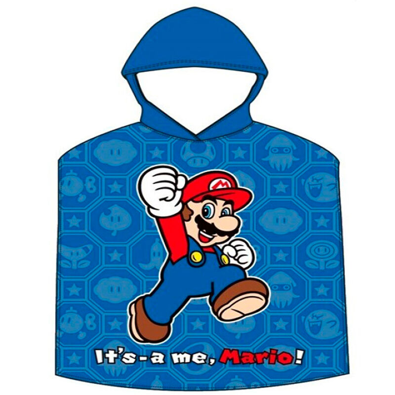 Poncho toalla Super Mario Bros algodon NINTENDO