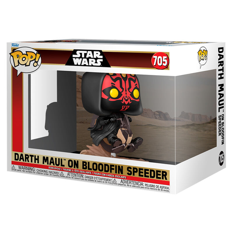 Figura POP Rides Deluxe Star Wars Darth Maul On Bloodfin Speeder FUNKO