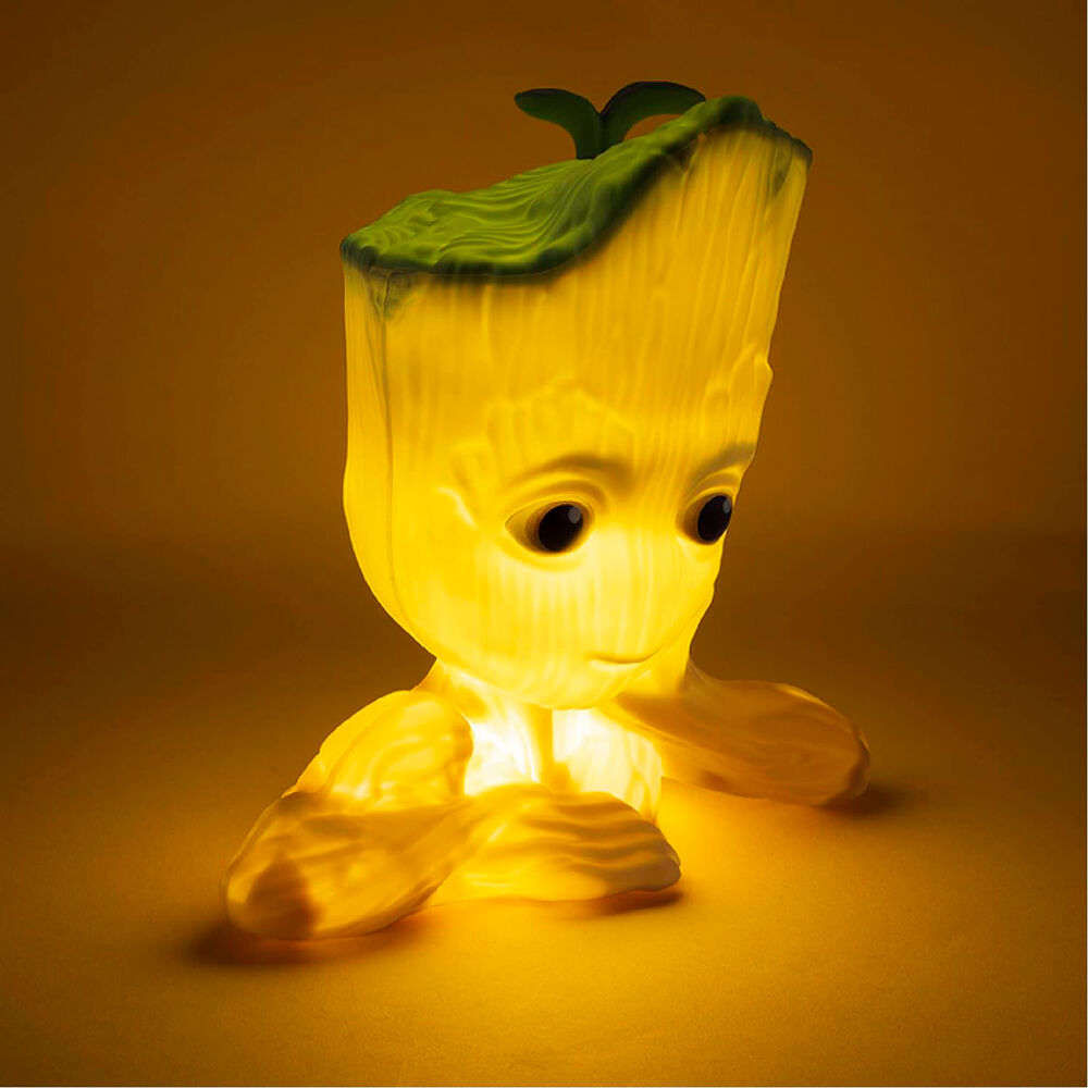 Lampara 3D Groot Guardianes de la Galaxia Marvel 22cm sonido PALADONE