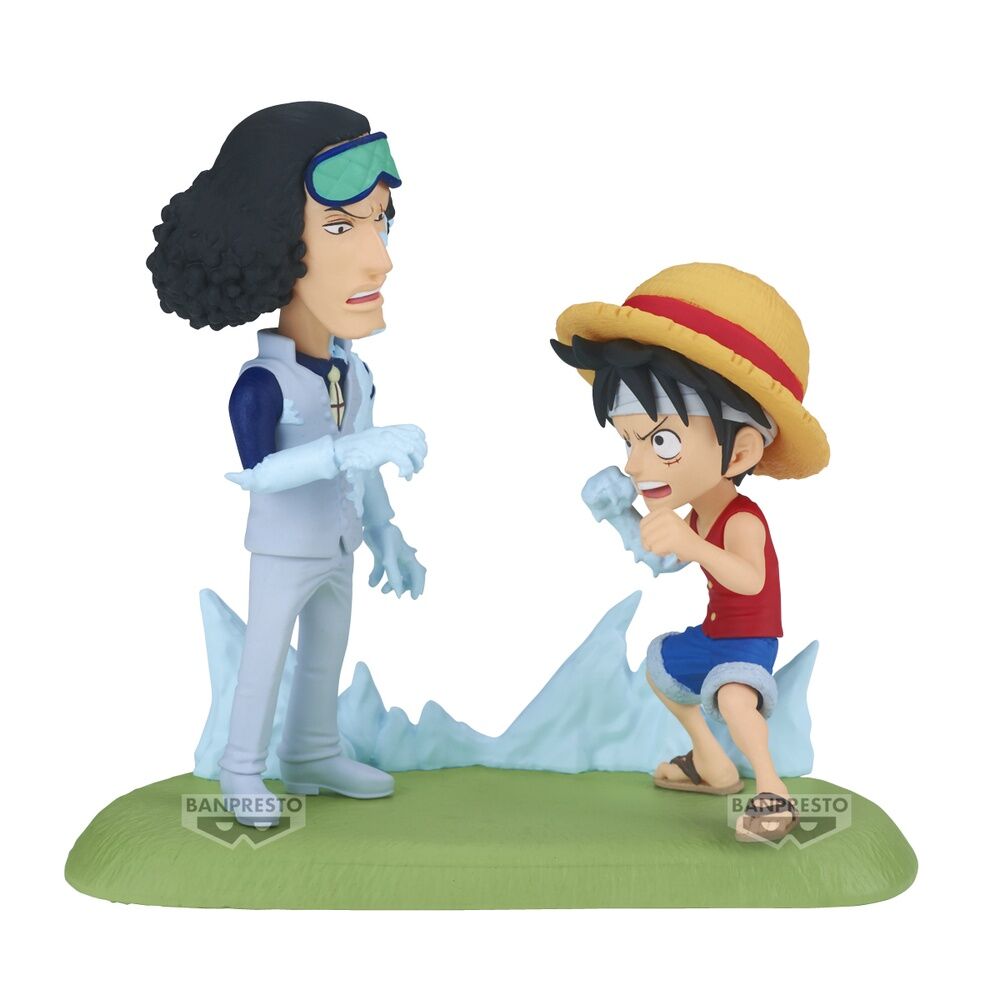 Figura Monkey D. Luffy vs Kuzan World Collectable Figure Log Stories One Piece 9cm BANPRESTO
