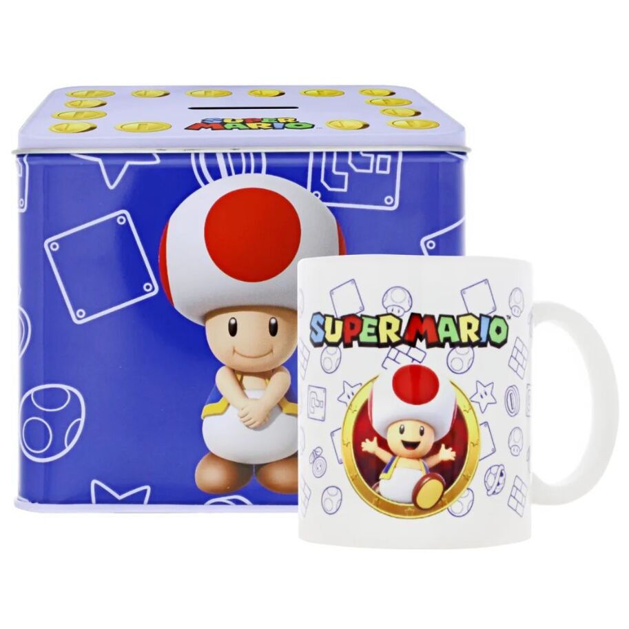 Hucha + taza Toad Super Mario Bros Nintendo NINTENDO