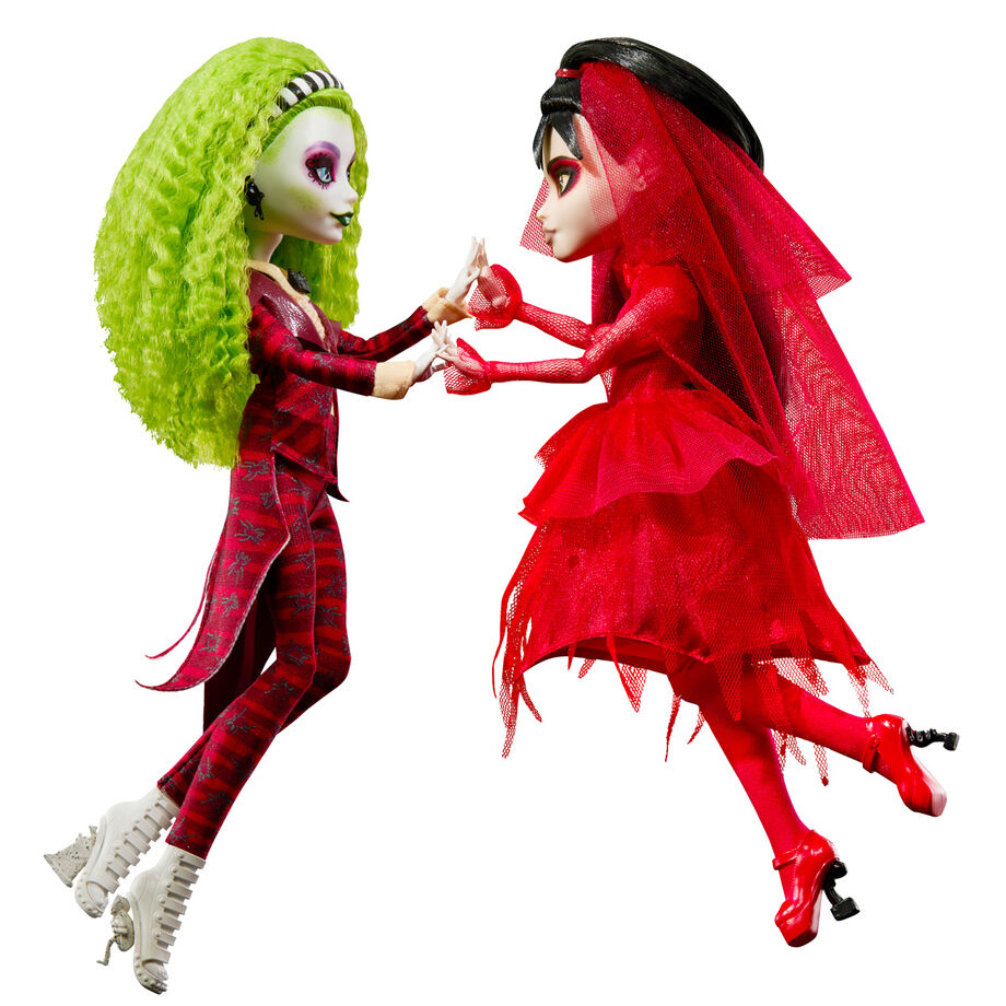Set 2 muñecas Beetlejuice Bitelchus Monster High Skullector MATTEL