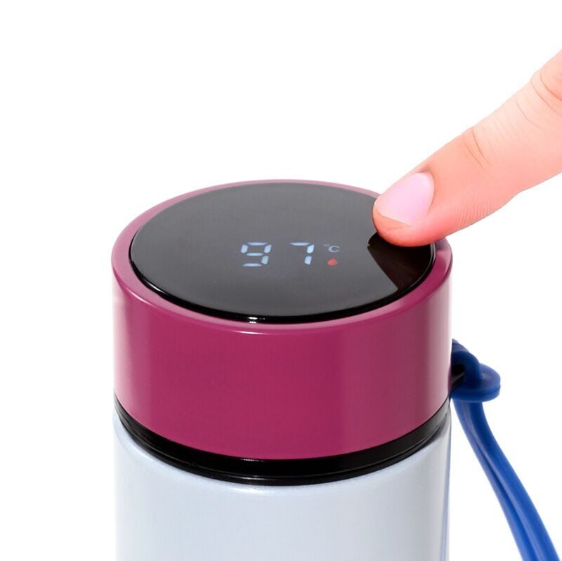 Botella acero inoxidable termo Ajolote Minecraft termometro 450ml PUCKATOR