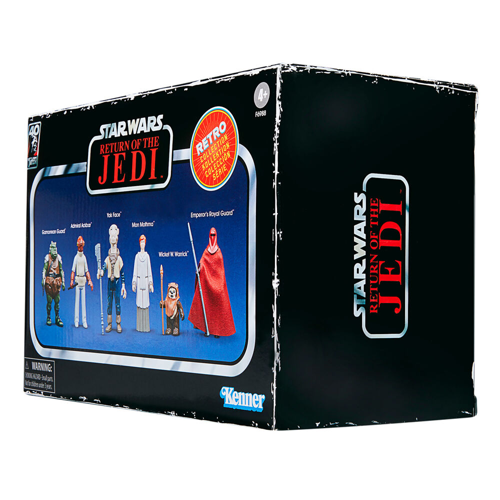 Set 6 figuras coleccion Retro Star Wars El Retorno del Jedi 9,5cm surtido HASBRO