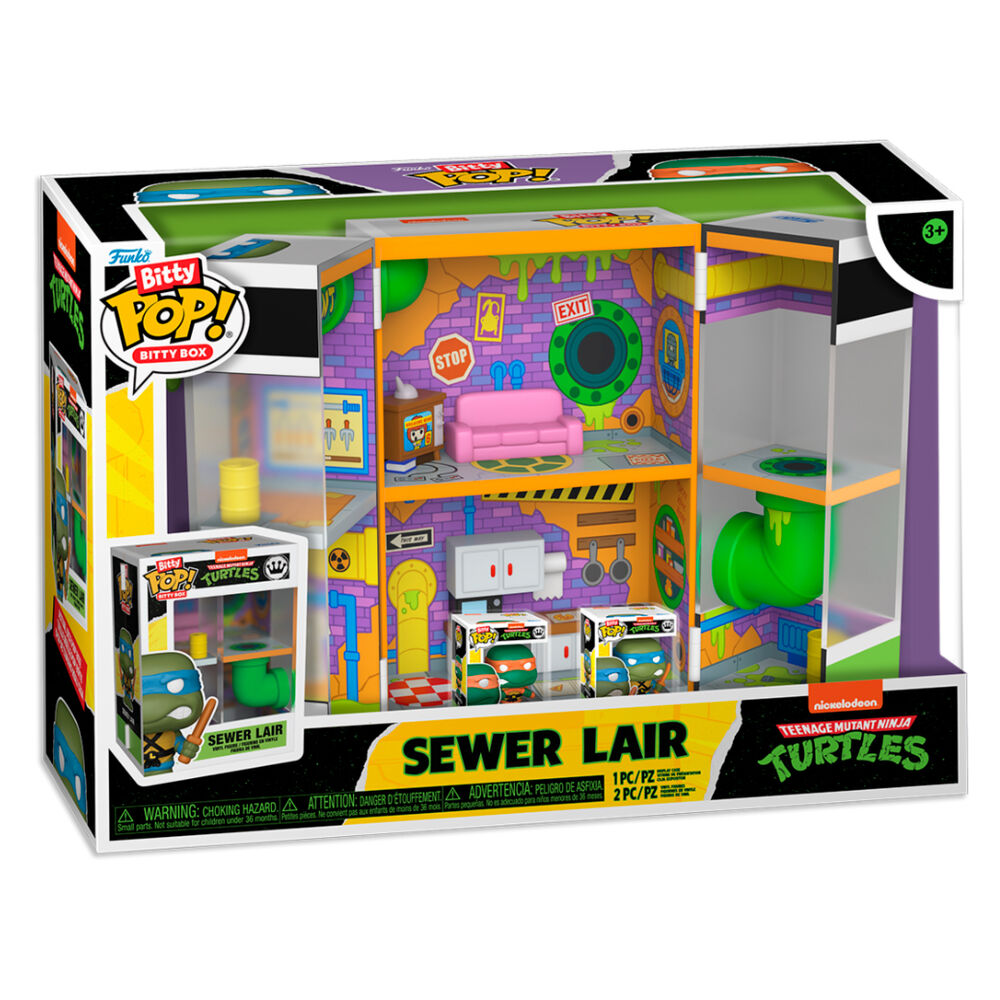 Figura Bitty POP Boxes Tortugas Ninja Sewer Lair FUNKO