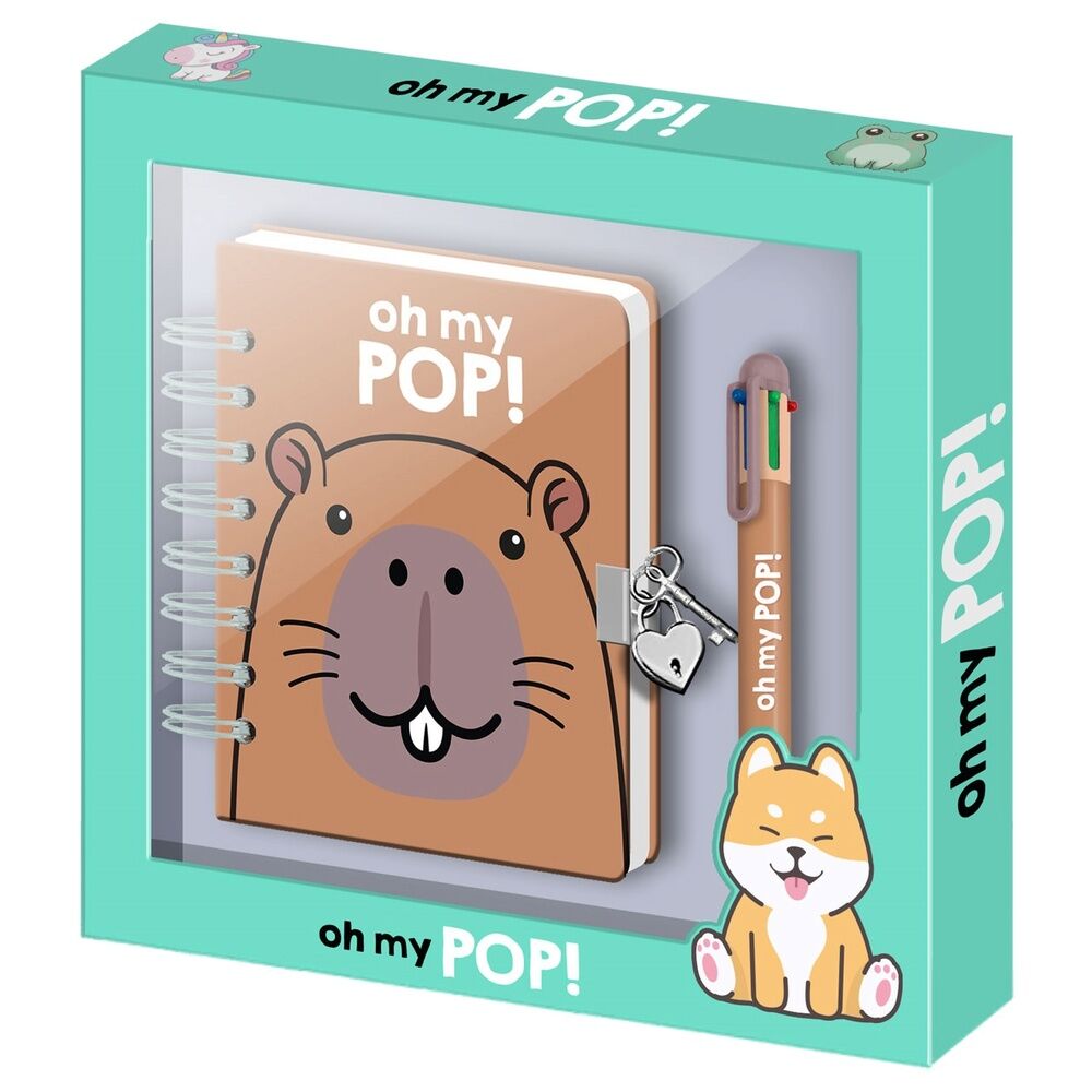 Diario + Boligrafo Capibara Oh My Pop! KARACTERMANIA