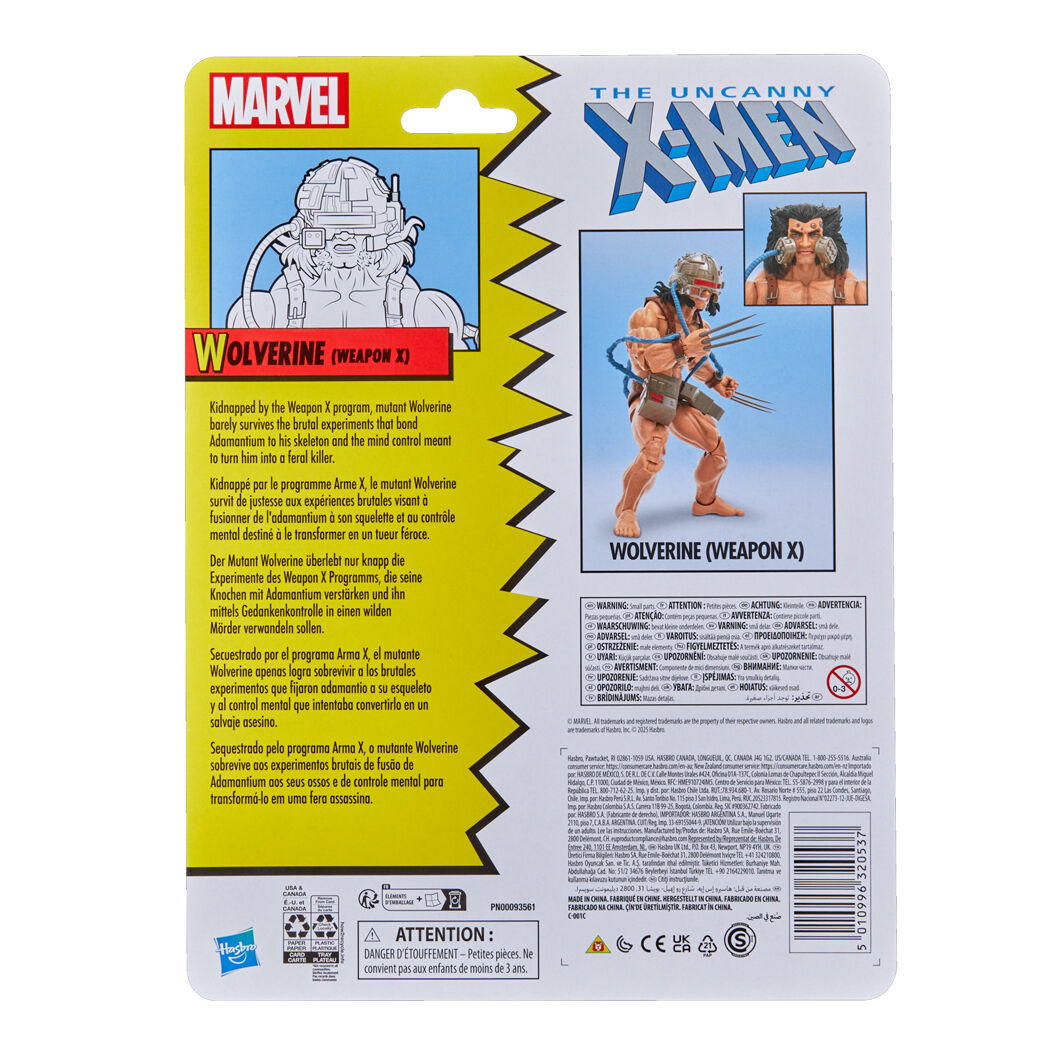 Figura Wolverine Weapon X X-Men Marvel Comics 15cm HASBRO