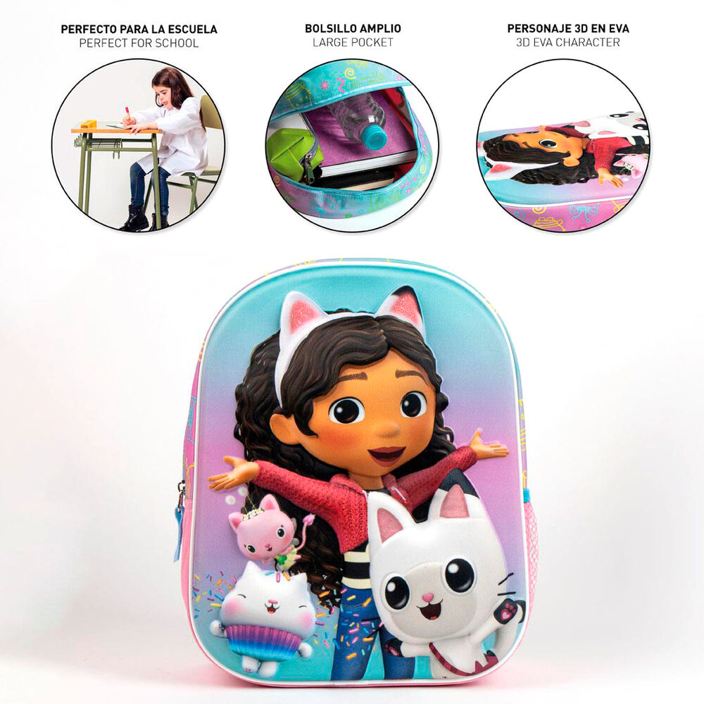Mochila 3D La Casa de Muñecas de Gabby 31cm CERDÁ