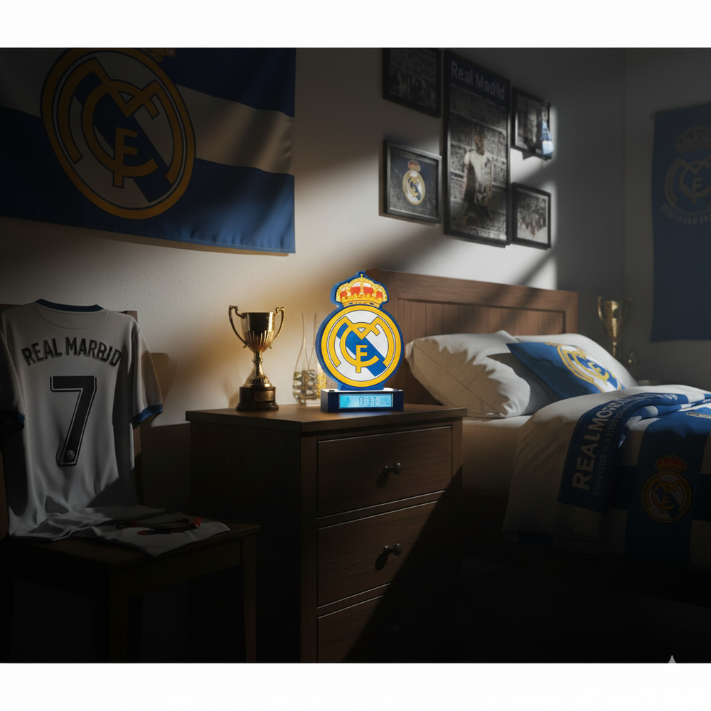 Lampara Despertador 3D Real Madrid KIDS LICENSING