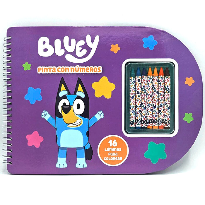 Libreta Pinta con Numeros Bluey MOOSE