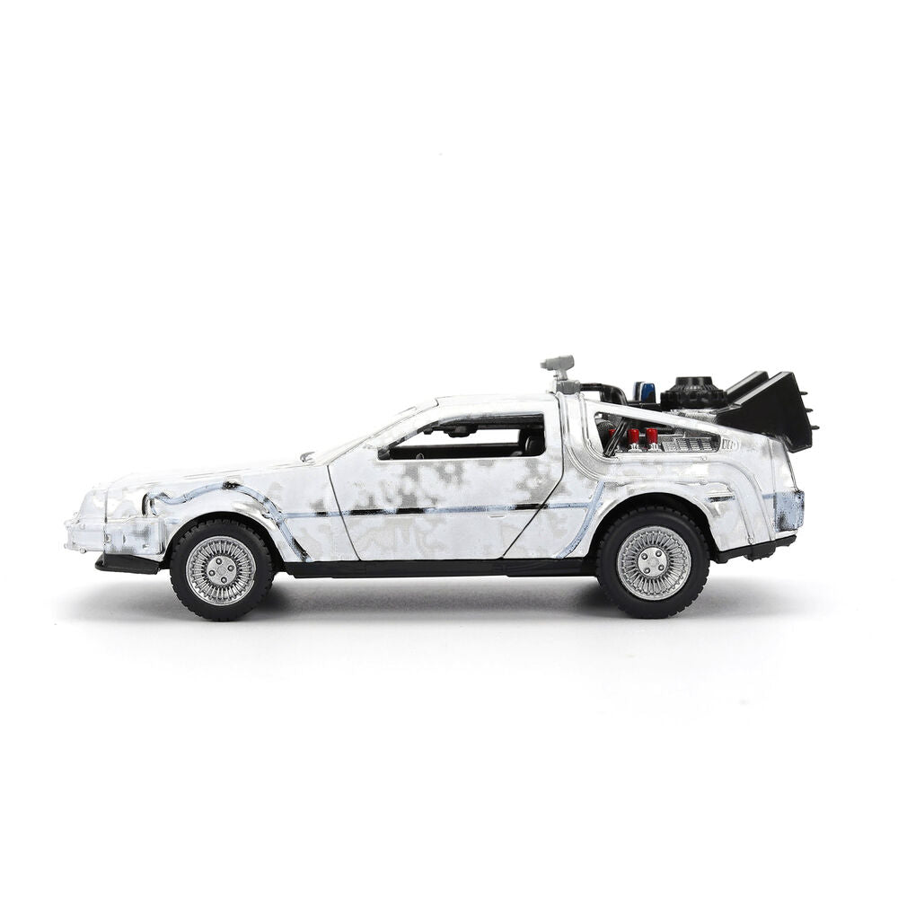 Replica Dlorean Efecto Hielo Time Machine 40th Anniversary Regreso al Futuro JADA TOYS