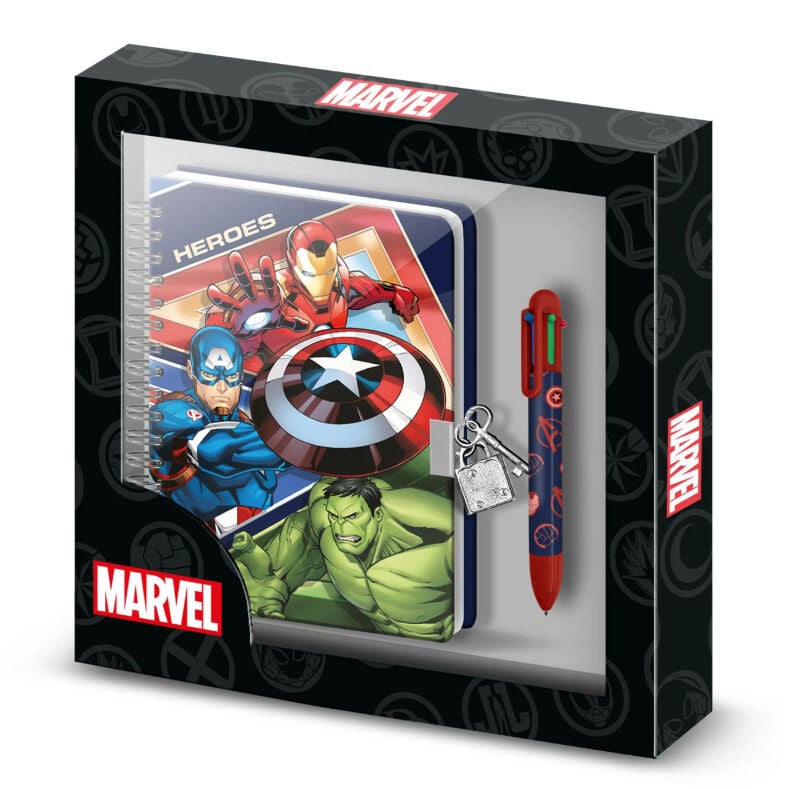 Diario + Boligrafo Los Vengadores Avengers Marvel KARACTERMANIA