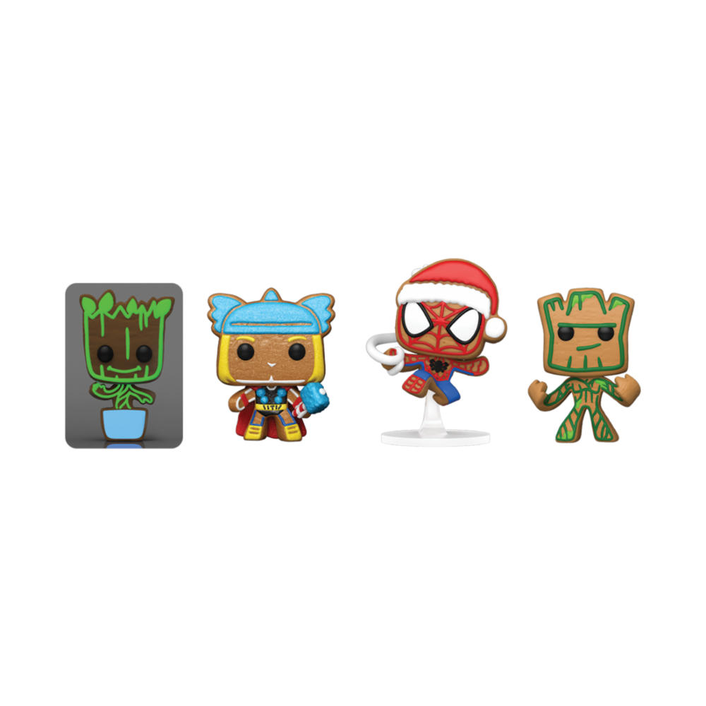 Arbol Navidad con 4 figuras Pocket POP Marvel Tree Holiday Exclusive FUNKO