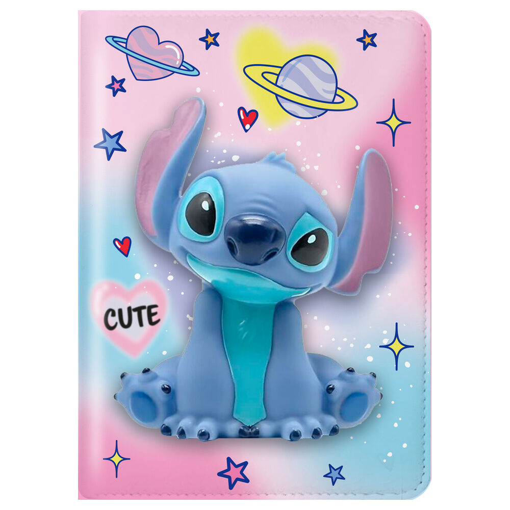 Cuaderno Squshy + boligrafo pompom Stitch Disney KIDS LICENSING
