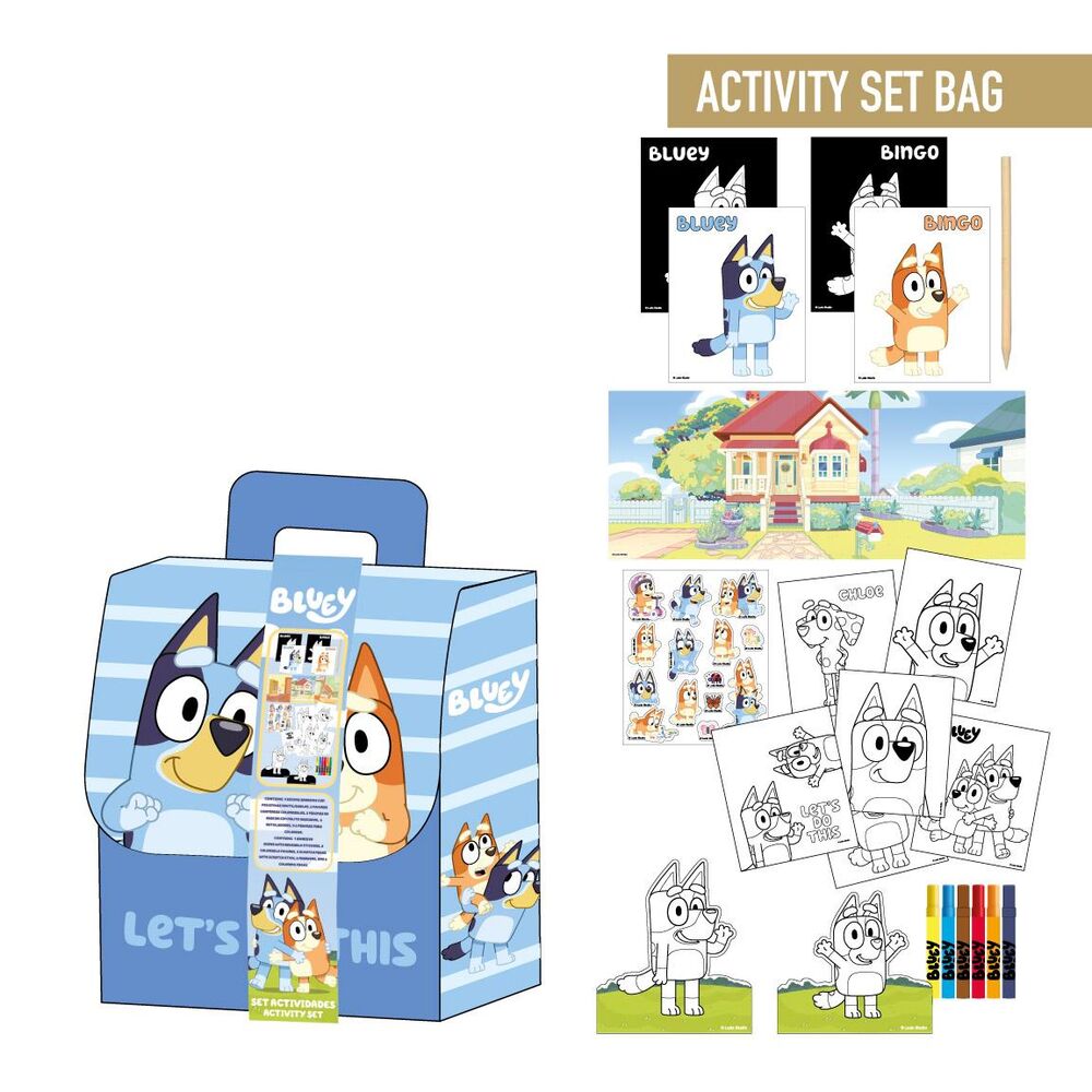 Mochila set coloreable Bluey CERDÁ
