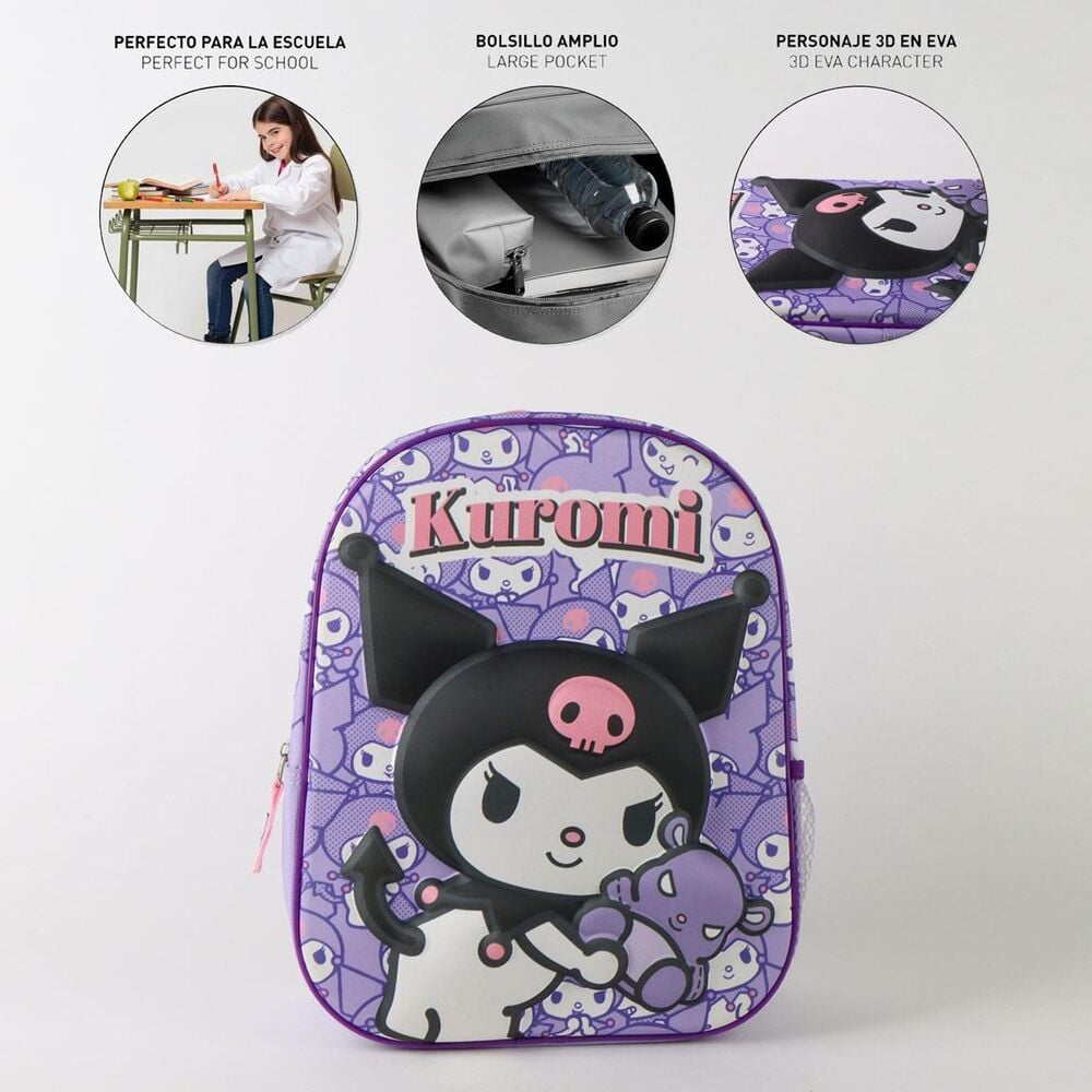Mochila 3D Kuromi Hello Kitty 30cm CERDÁ