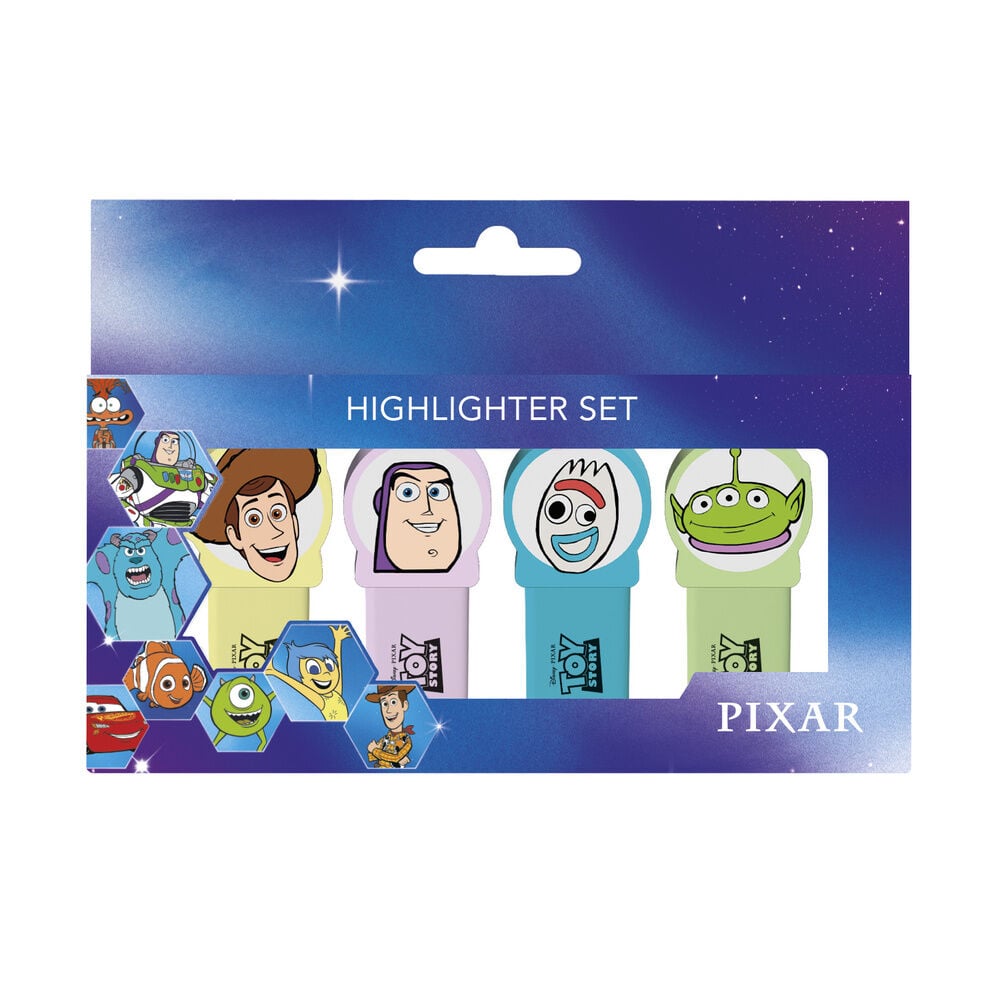 Set 4 subrayadores topper Toy Story Disney Pixar ERIK