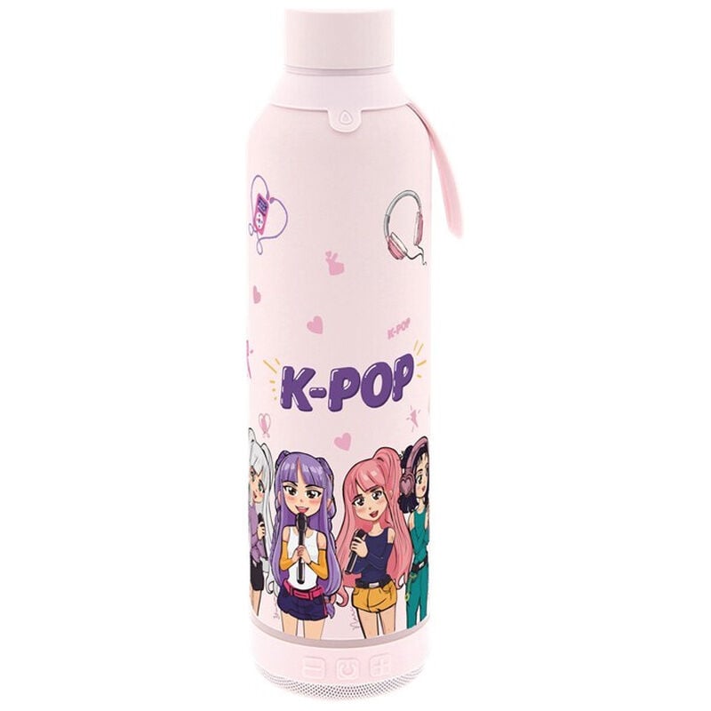 Botella termica con altavoz Pink KPop 600ml LOVELY STORY