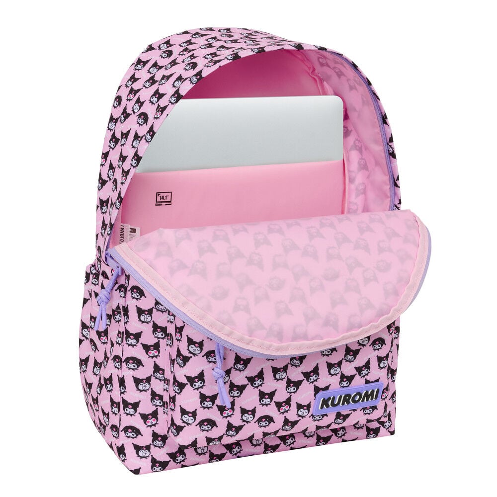 Mochila portatil Kuromi Hello Kitty 43cm SAFTA