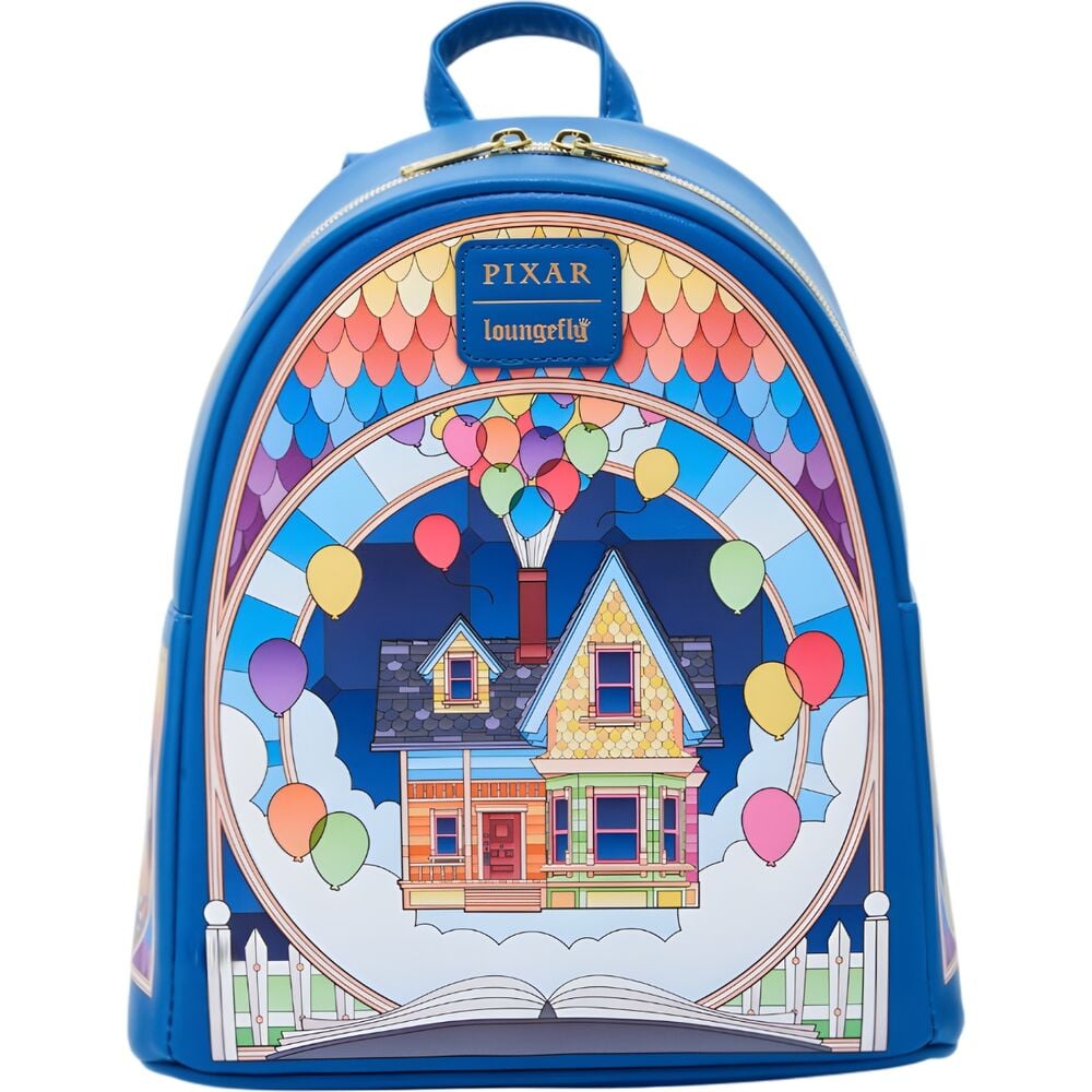 Mochila Stained Glass Up Disney Pixar Loungefly 26cm LF | LOUNFEFLY