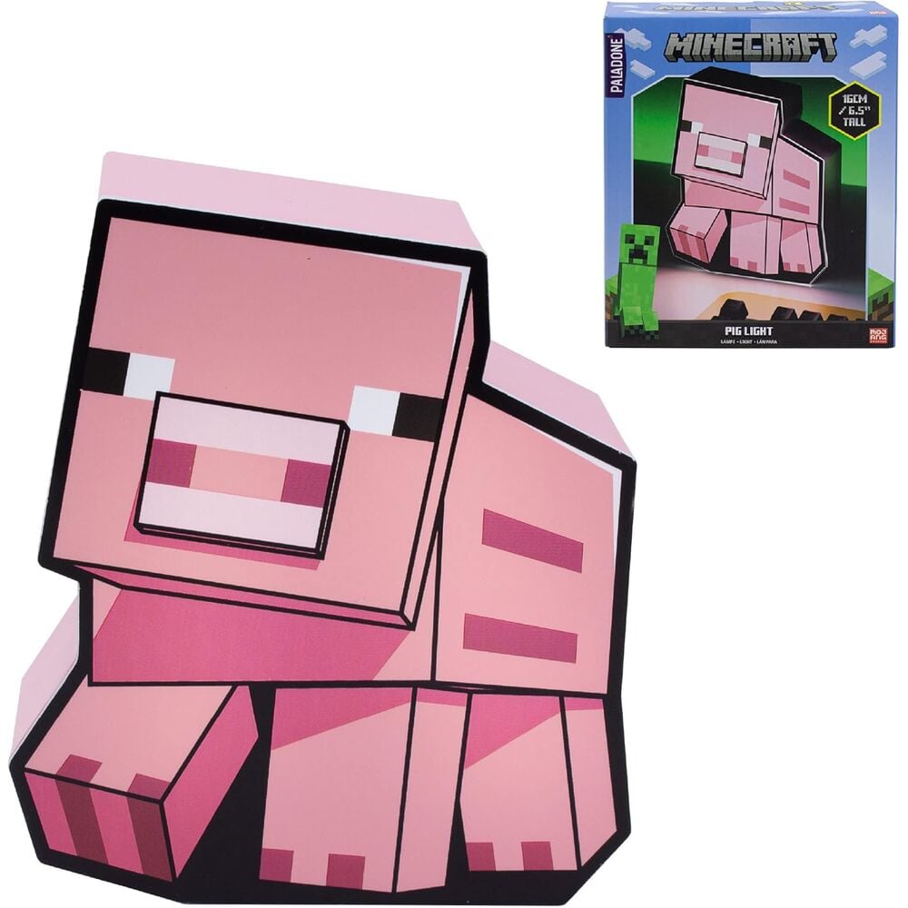Lampara box Cerdo Minecraft PALADONE