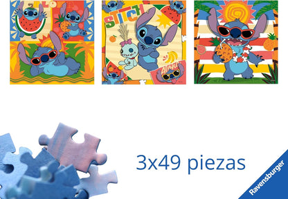 Disney Stitch 3 Puzzles de 49 Piezas Frikartes