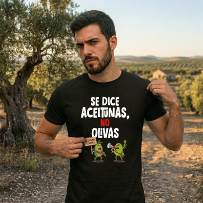 CAMISETA SE DICE ACEITUNAS, NO OLIVAS 🫒 Frikartes