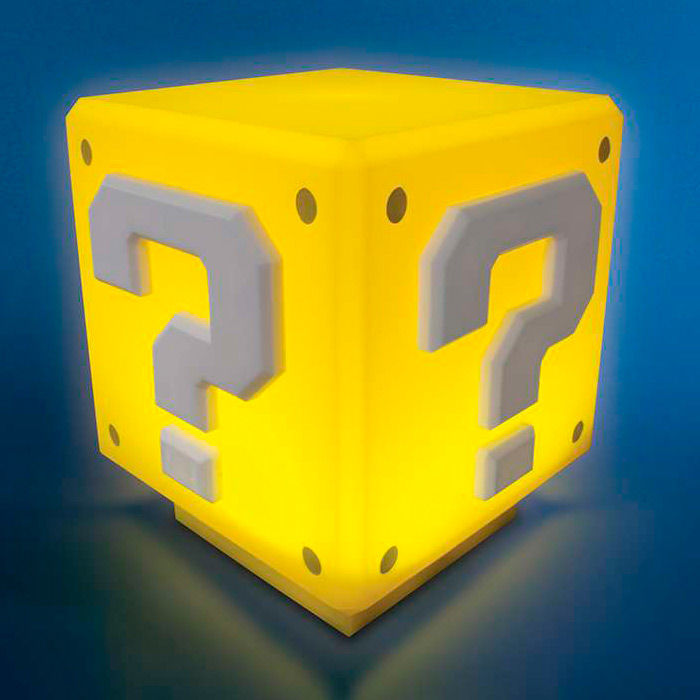 Lampara sonido Mini Question Block Super Mario Bros Nintendo PALADONE