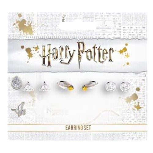 Set pendientes Deathly Hallows Golden Snitch Platform Harry Potter THE CARAT SHOP