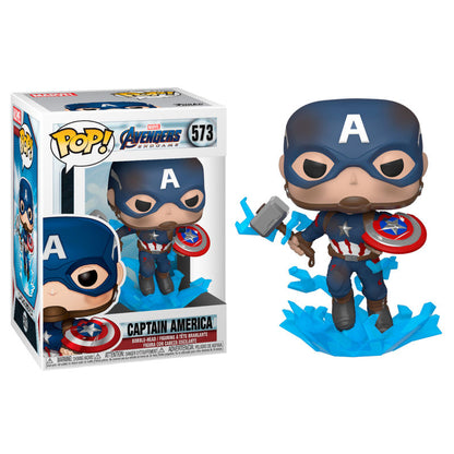 Figura POP Marvel Avengers Endgame Captain America with Broken Shield & Mjolnir FUNKO