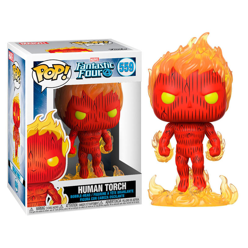 Figura POP Marvel Los 4 Fantasticos La Antorcha Humana FUNKO