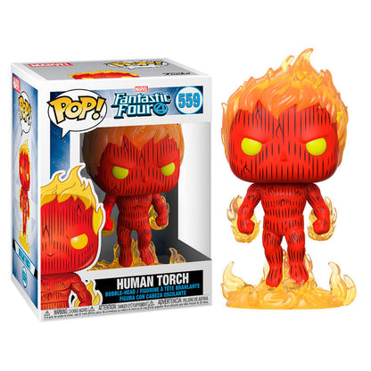 Figura POP Marvel Los 4 Fantasticos La Antorcha Humana FUNKO