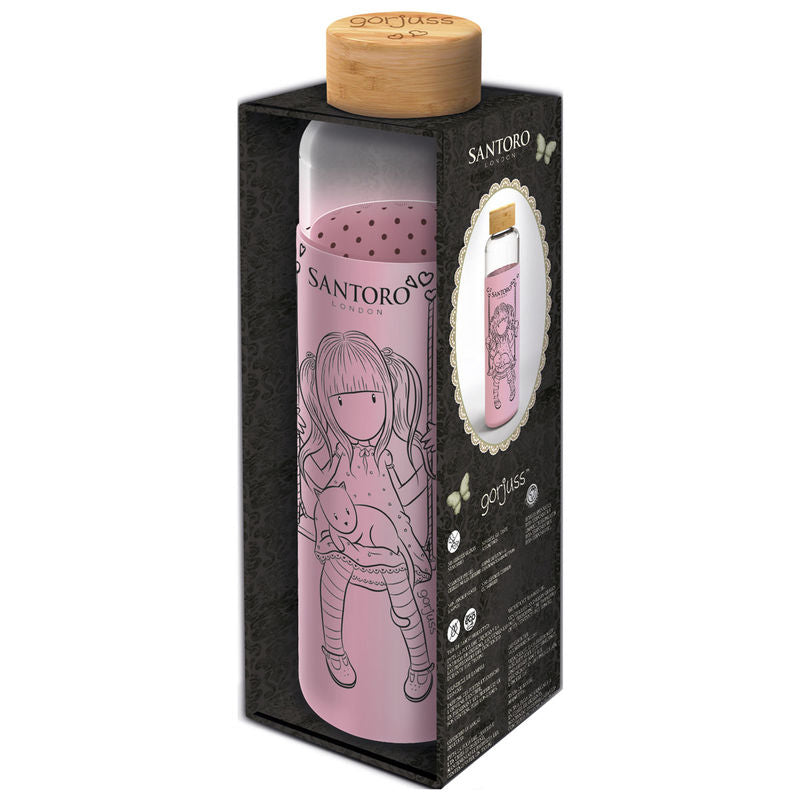 Botella cristal Gorjuss funda silicona 585ml STOR