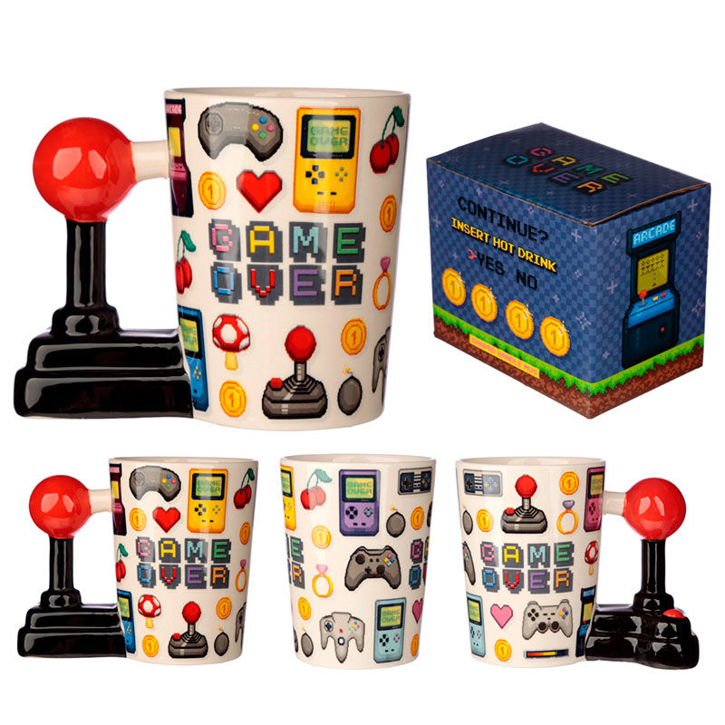 Taza asa 3D Joystick Pixel Game Over PUCKATOR