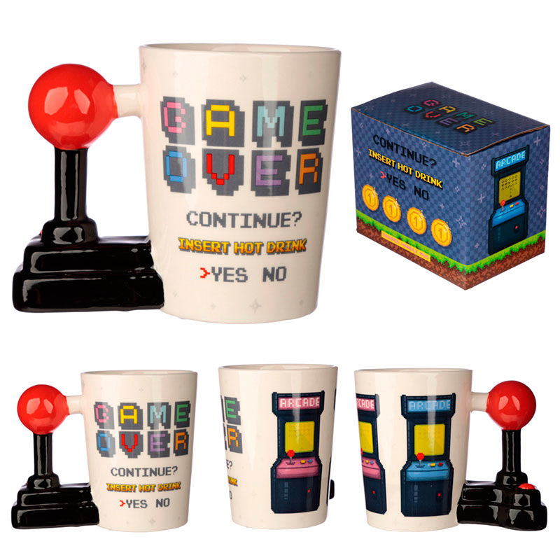 Taza asa 3D Joystick Arcade Game Over PUCKATOR