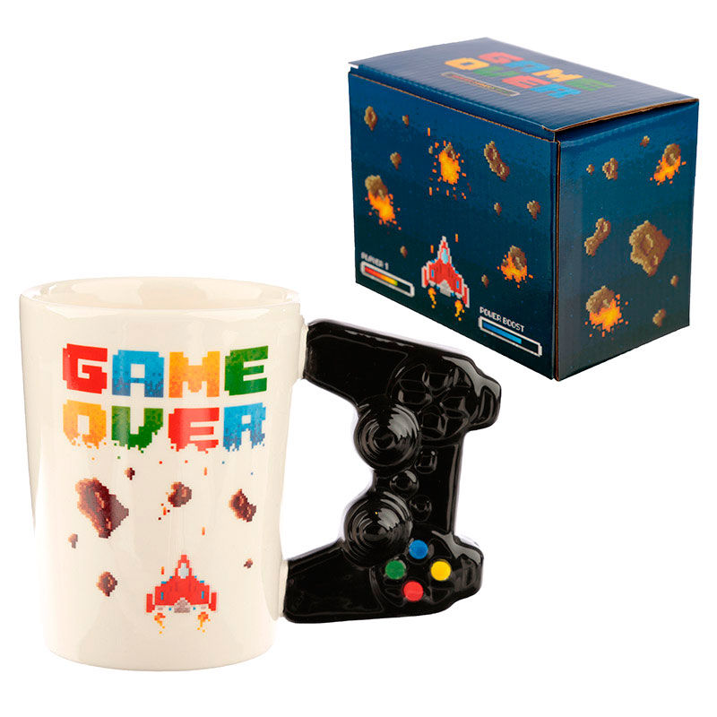 Taza asa 3D Mando Videojuego Pixel Game Over PUCKATOR