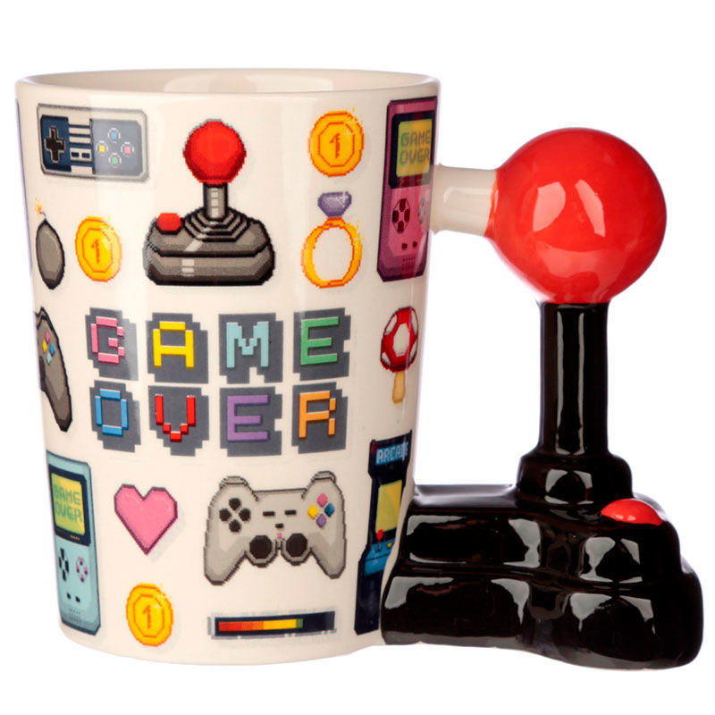 Taza asa 3D Joystick Pixel Game Over PUCKATOR