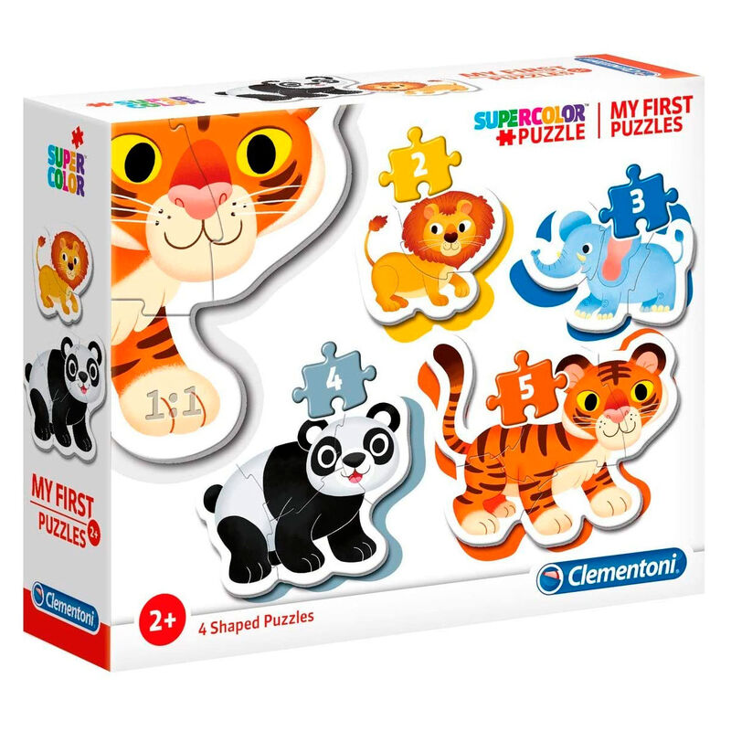 Puzzle My First Puzzle Wild Animals 3-6-9-12pzs CLEMENTONI