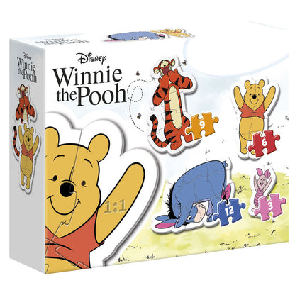 Puzzle My First Puzzle Winnie the Pooh Disney 3-6-9-12pzs CLEMENTONI