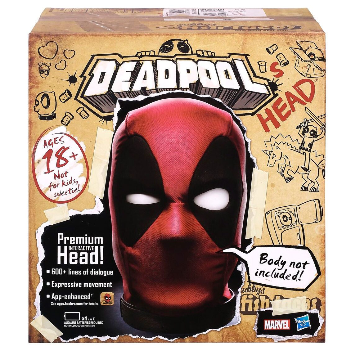 Cabeza Premium Interactiva Deadpool Marvel Legends Ingles HASBRO