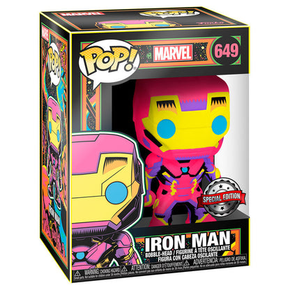 Figura POP Marvel Iron Man Black Light Exclusive FUNKO